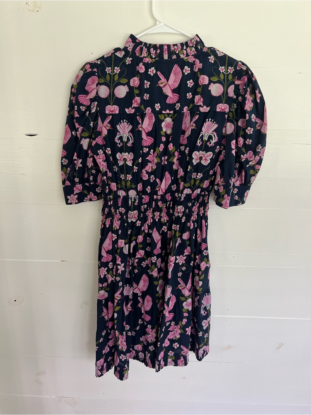 Beyond by Vera Floral-Print Navy Mini Dress with Pink Accents - Picture 7 of 8